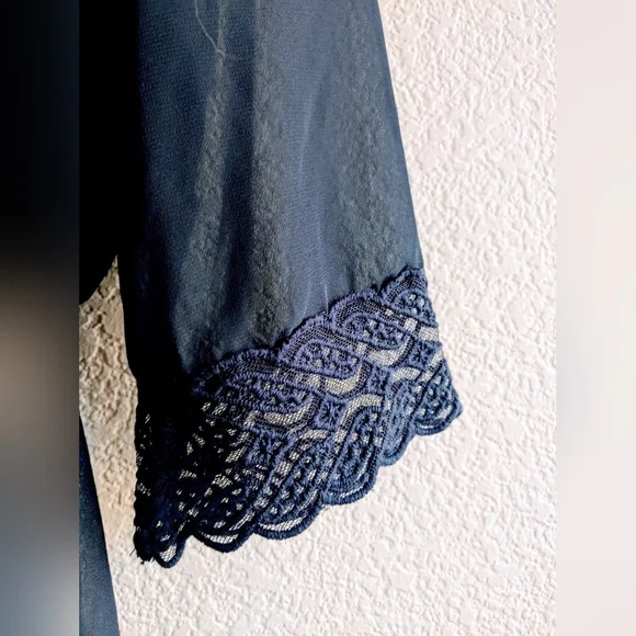 3/4 sleeve chiffon dress - Picture 4 of 6